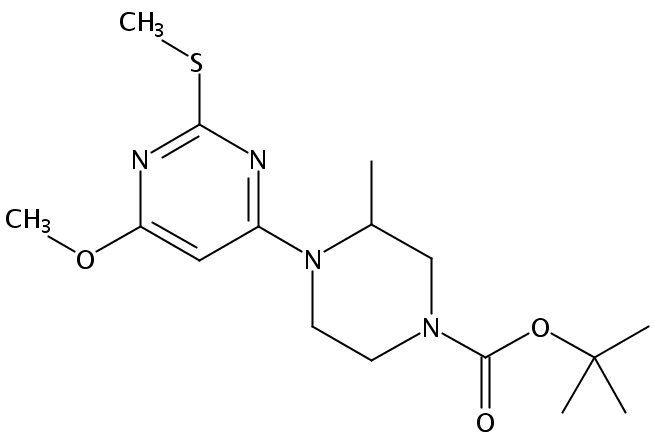 tert-Butyl 4-(6-methoxy-2-(methylthio)pyrimidin-4-yl)-3-methylpiperazine-1-carboxylate