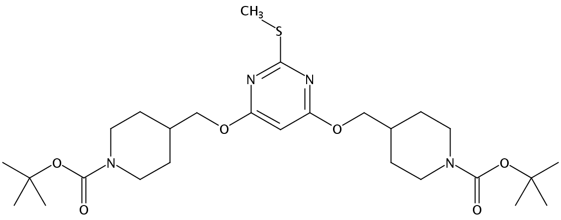 Di-tert-butyl 4,4'-(((2-(methylthio)pyrimidine-4,6-diyl)bis(oxy))bis(methylene))bis(piperidine-1-carboxylate)