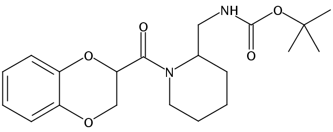 tert-Butyl ((1-(2,3-dihydrobenzo[b][1,4]dioxine-2-carbonyl)piperidin-2-yl)methyl)carbamate