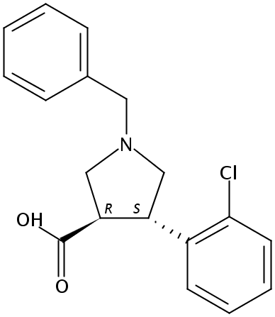 trans-1-Benzyl-4-(2-chlorophenyl)pyrrolidine-3-carboxylic acid