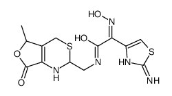 (2Z)-2-(2-amino-1,3-thiazol-4-yl)-2-hydroxyimino-N-[(5-methyl-7-oxo-1,2,4,5-tetrahydrofuro[3,4-d][1,3]thiazin-2-yl)methyl]acetamide