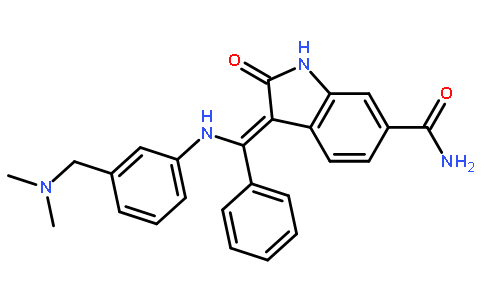 (3Z)-3-[[[3-[(二甲基氨基)甲基]苯基]氨基]苯亚甲基]-2,3-二氢-2-氧代-1H-吲哚-6-甲酰胺