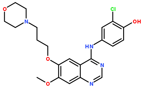 2-氯-4-[[7-甲氧基-6-[3-(4-吗啉)丙氧基]-4-喹唑啉基]氨基]苯酚