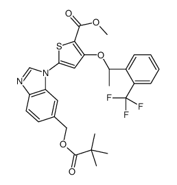 Methyl 5-(6-{[(2,2-dimethylpropanoyl)oxy]methyl}-1H-benzimidazol- 1-yl)-3-{(1R)-1-[2-(trifluoromethyl)phenyl]ethoxy}-2-thiophenecar boxylate