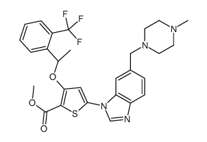 Methyl 5-{6-[(4-methyl-1-piperazinyl)methyl]-1H-benzimidazol-1-yl }-3-{(1R)-1-[2-(trifluoromethyl)phenyl]ethoxy}-2-thiophenecarboxy late