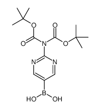 2-(N,N-双Boc-氨基)嘧啶-5-硼酸