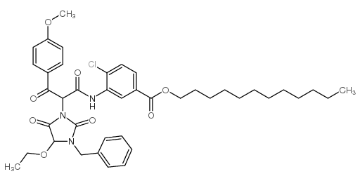alpha-(4-甲氧基苯甲酰基)-alpha-(1-苄基-5-乙氧基海因)-2-氯-5-十二烷氧基羰基乙酰苯胺