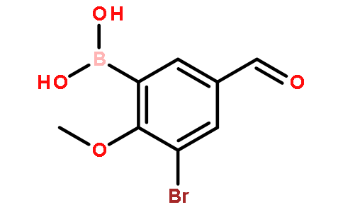 3-溴-5-甲酰基-2-甲氧基苯硼酸