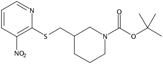 tert-Butyl 3-(((3-nitropyridin-2-yl)thio)methyl)piperidine-1-carboxylate