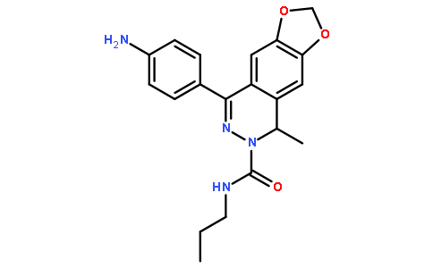 8-(4-氨基苯基)-5-甲基-N-丙基-1,3-二氧杂环戊烯并[4,5-G]酞嗪-6(5H)-甲酰胺