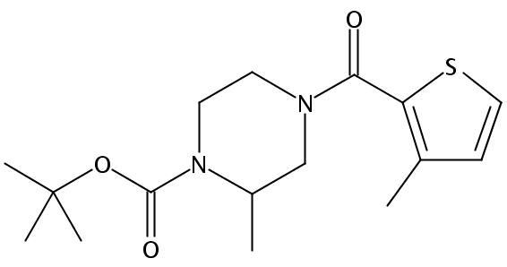 tert-Butyl 2-methyl-4-(3-methylthiophene-2-carbonyl)piperazine-1-carboxylate