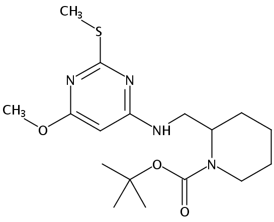 tert-Butyl 2-(((6-methoxy-2-(methylthio)pyrimidin-4-yl)amino)methyl)piperidine-1-carboxylate