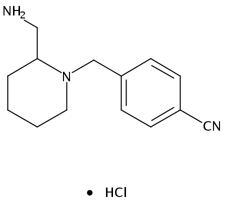 4-((2-(Aminomethyl)piperidin-1-yl)methyl)benzonitrile hydrochloride