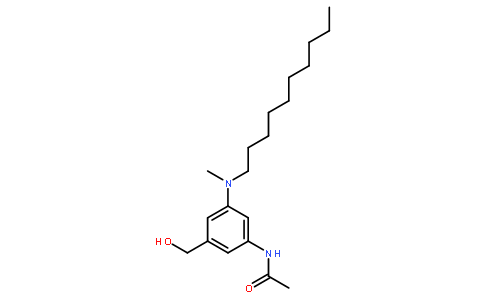 3-(N-乙酰胺基)-5-(N-癸基-N-甲胺基)苄醇