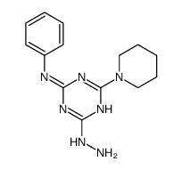 4-Hydrazino-N-phenyl-6-(1-piperidinyl)-1,3,5-triazin-2-amine