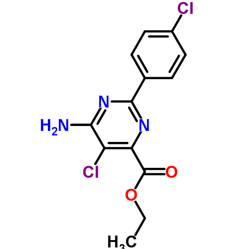 6-氨基-5-氯-2-(4-氯-苯基)-嘧啶-4-羧酸乙酯