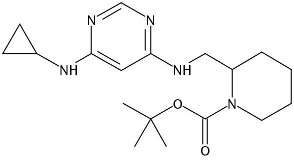 tert-Butyl 2-(((6-(cyclopropylamino)pyrimidin-4-yl)amino)methyl)piperidine-1-carboxylate