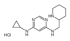 N4-Cyclopropyl-N6-(piperidin-2-ylmethyl)pyrimidine-4,6-diamine hydrochloride