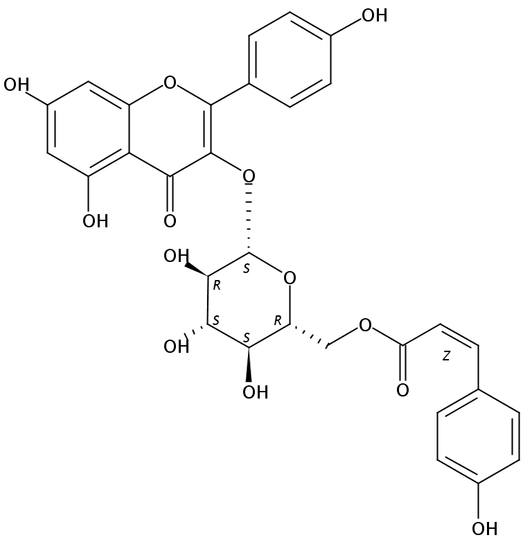 山奈酚-3-O-(6''-O-顺-香豆酰基)葡萄糖苷
