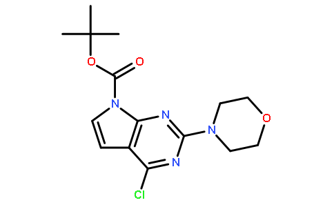 4-氯-2-吗啉-7H-吡咯并-[2,3-d]嘧啶-7-羧酸叔丁酯