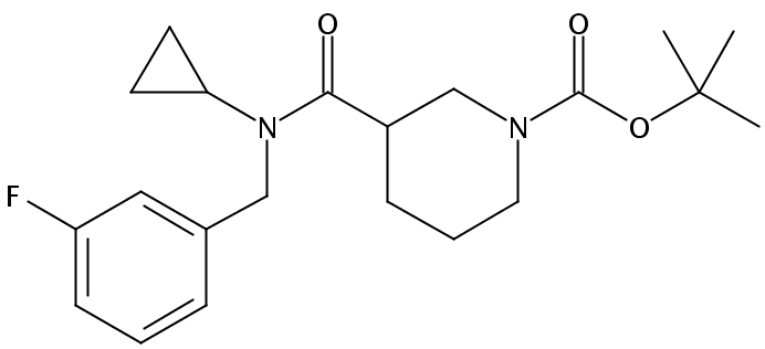 tert-Butyl 3-(cyclopropyl(3-fluorobenzyl)carbamoyl)piperidine-1-carboxylate
