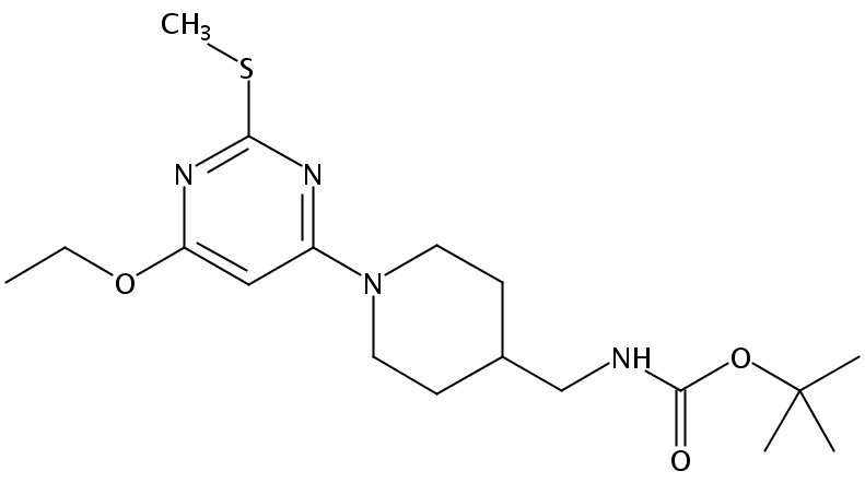 tert-Butyl ((1-(6-ethoxy-2-(methylthio)pyrimidin-4-yl)piperidin-4-yl)methyl)carbamate