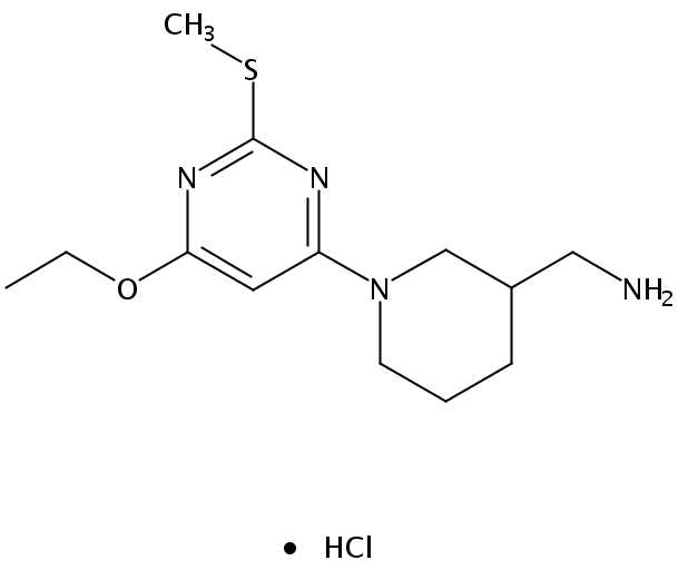 (1-(6-Ethoxy-2-(methylthio)pyrimidin-4-yl)piperidin-3-yl)methanamine hydrochloride