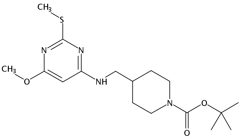 tert-Butyl 4-(((6-methoxy-2-(methylthio)pyrimidin-4-yl)amino)methyl)piperidine-1-carboxylate