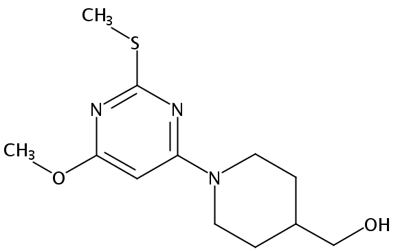 (1-(6-Methoxy-2-(methylthio)pyrimidin-4-yl)piperidin-4-yl)methanol