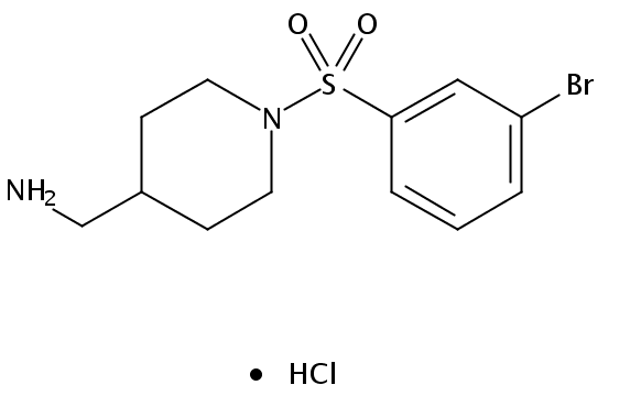 (1-((3-Bromophenyl)sulfonyl)piperidin-4-yl)methanamine hydrochloride