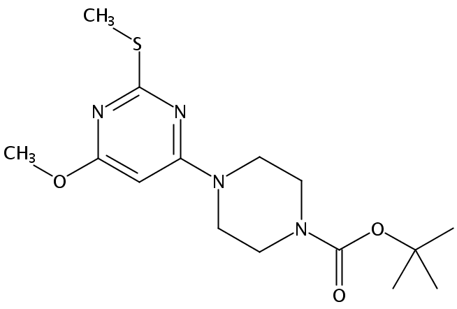 tert-Butyl 4-(6-methoxy-2-(methylthio)pyrimidin-4-yl)piperazine-1-carboxylate