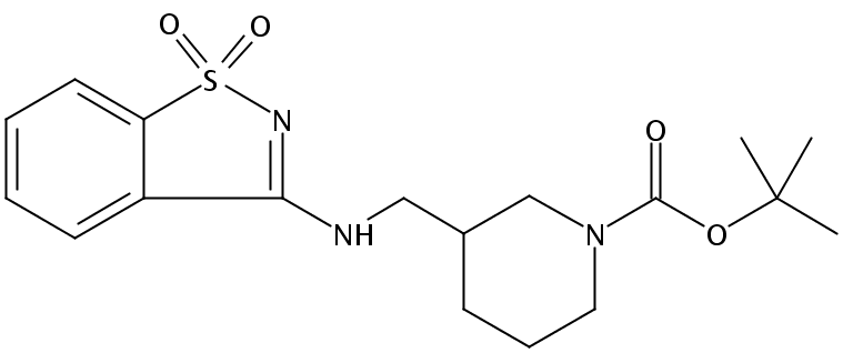 tert-Butyl 3-(((1,1-dioxidobenzo[d]isothiazol-3-yl)amino)methyl)piperidine-1-carboxylate
