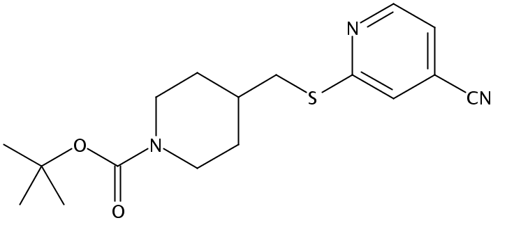 tert-Butyl 4-(((4-cyanopyridin-2-yl)thio)methyl)piperidine-1-carboxylate