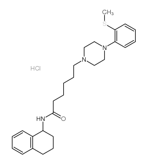 6-[4-(2-methylsulfanylphenyl)piperazin-1-yl]-N-(1,2,3,4-tetrahydronaphthalen-1-yl)hexanamide,hydrochloride