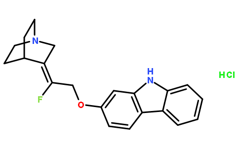 9H-咔唑，2-[（2E）-2-（1-氮杂双环[2.2.2]辛-3-亚基）-2-氟乙氧基]-，一盐酸盐
