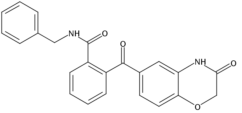 N-benzyl-2-(3-oxo-3,4-dihydro-2H-benzo[b][1,4]oxazine-6-carbonyl)benzamide