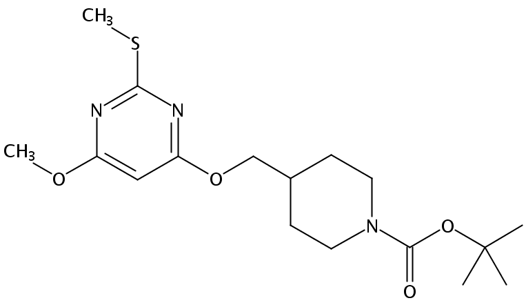 tert-Butyl 4-(((6-methoxy-2-(methylthio)pyrimidin-4-yl)oxy)methyl)piperidine-1-carboxylate