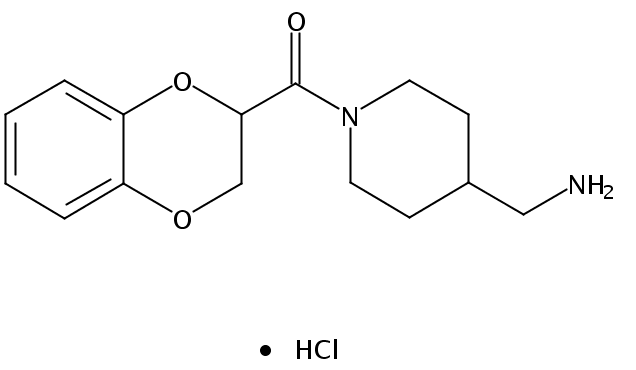 (4-(Aminomethyl)piperidin-1-yl)(2,3-dihydrobenzo[b][1,4]dioxin-2-yl)methanone hydrochloride