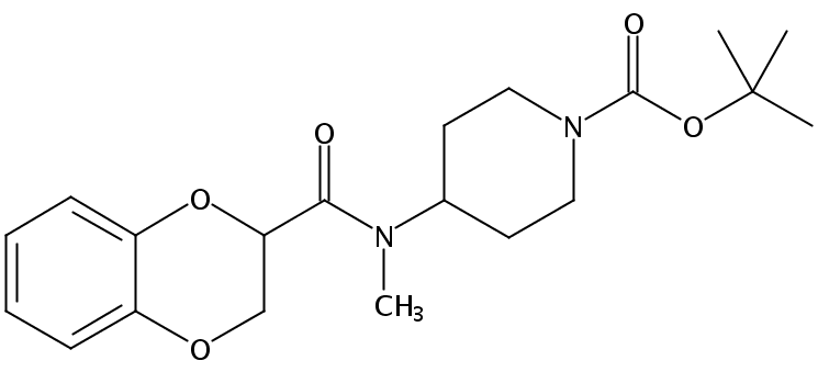 tert-Butyl 4-(N-methyl-2,3-dihydrobenzo[b][1,4]dioxine-2-carboxamido)piperidine-1-carboxylate