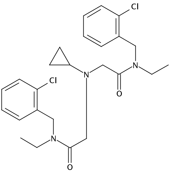 2,2'-(Cyclopropylazanediyl)bis(N-(2-chlorobenzyl)-N-ethylacetamide)