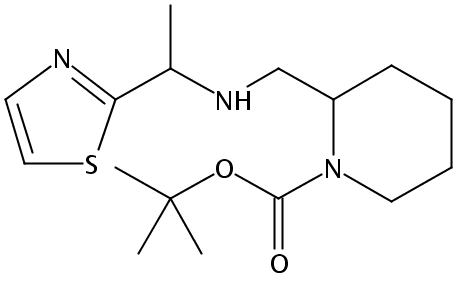 tert-Butyl 2-(((1-(thiazol-2-yl)ethyl)amino)methyl)piperidine-1-carboxylate