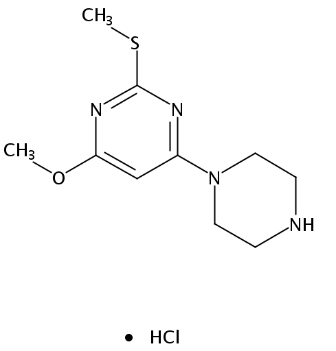 4-Methoxy-2-(methylthio)-6-(piperazin-1-yl)pyrimidine hydrochloride