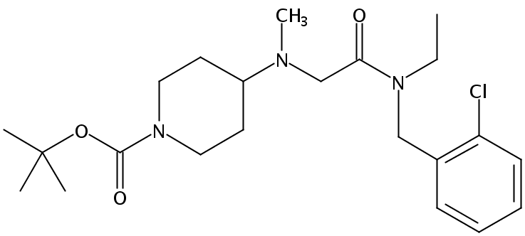 tert-Butyl 4-((2-((2-chlorobenzyl)(ethyl)amino)-2-oxoethyl)(methyl)amino)piperidine-1-carboxylate