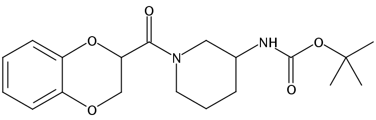 tert-Butyl (1-(2,3-dihydrobenzo[b][1,4]dioxine-2-carbonyl)piperidin-3-yl)carbamate