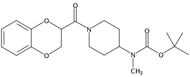 tert-Butyl (1-(2,3-dihydrobenzo[b][1,4]dioxine-2-carbonyl)piperidin-4-yl)(methyl)carbamate