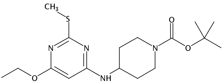 tert-Butyl 4-((6-ethoxy-2-(methylthio)pyrimidin-4-yl)amino)piperidine-1-carboxylate