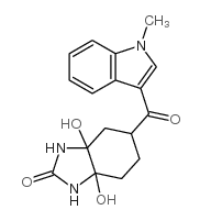3a,7a-dihydroxy-5-(1-methylindole-3-carbonyl)-1,3,4,5,6,7-hexahydrobenzimidazol-2-one
