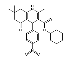 3-​Quinolinecarboxylic acid, 1,​4,​5,​6,​7,​8-​hexahydro-​2,​7,​7-​trimethyl-​4-​(4-​nitrophenyl)​-​5-​oxo-​, cyclohexyl ester