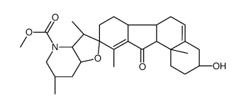 methyl (3S,3'R,3'aS,6'S,6aS,6bS,7'aR,9R,11aS,11bR)-3-hydroxy-3',6',10,11b-tetramethyl-11-oxospiro[1,2,3,4,6,6a,6b,7,8,11a-decahydrobenzo[a]fluorene-9,2'-3,3a,5,6,7,7a-hexahydrofuro[3,2-b]pyridine]-4'-carboxylate