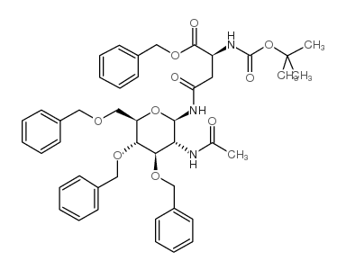 Nω-(2-乙酰氨基-3,4,6-三-O-苄基-2-脱氧-β-D-吡喃葡萄糖酰基)-Nα-(叔丁氧羰基)-L-天冬酰胺苄酯